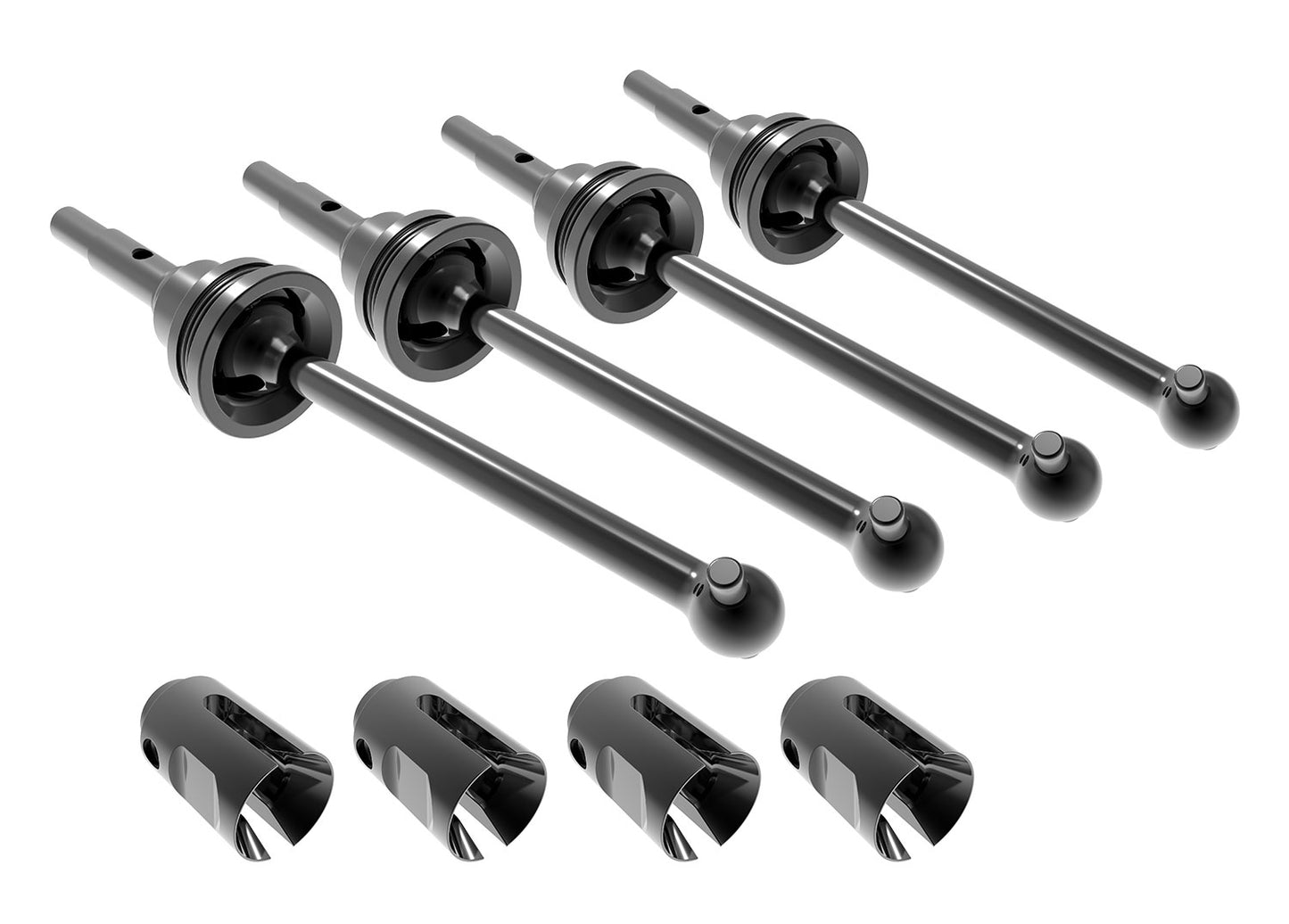 10750X MINI MAXX STEEL CV DRIVESHAFT SET