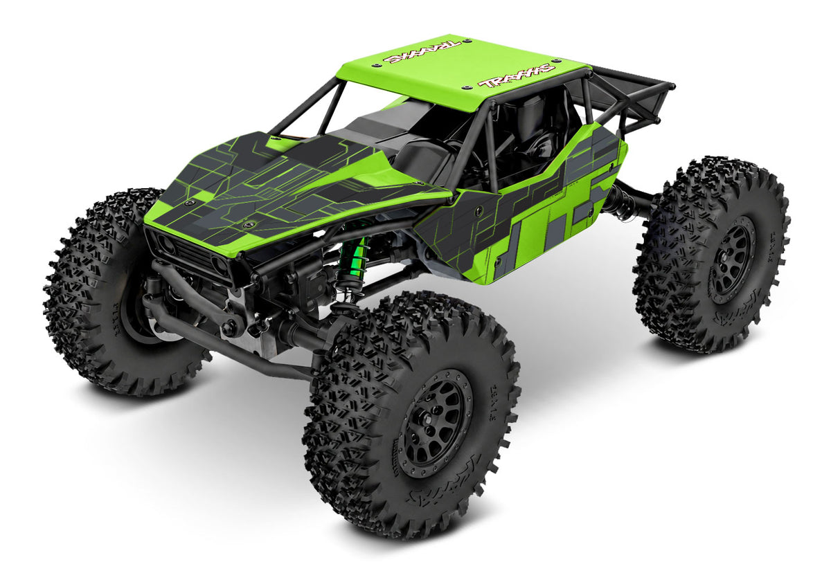 Traxxas TXC-4M Extreme Crawler in Green, high three-quarter front view
