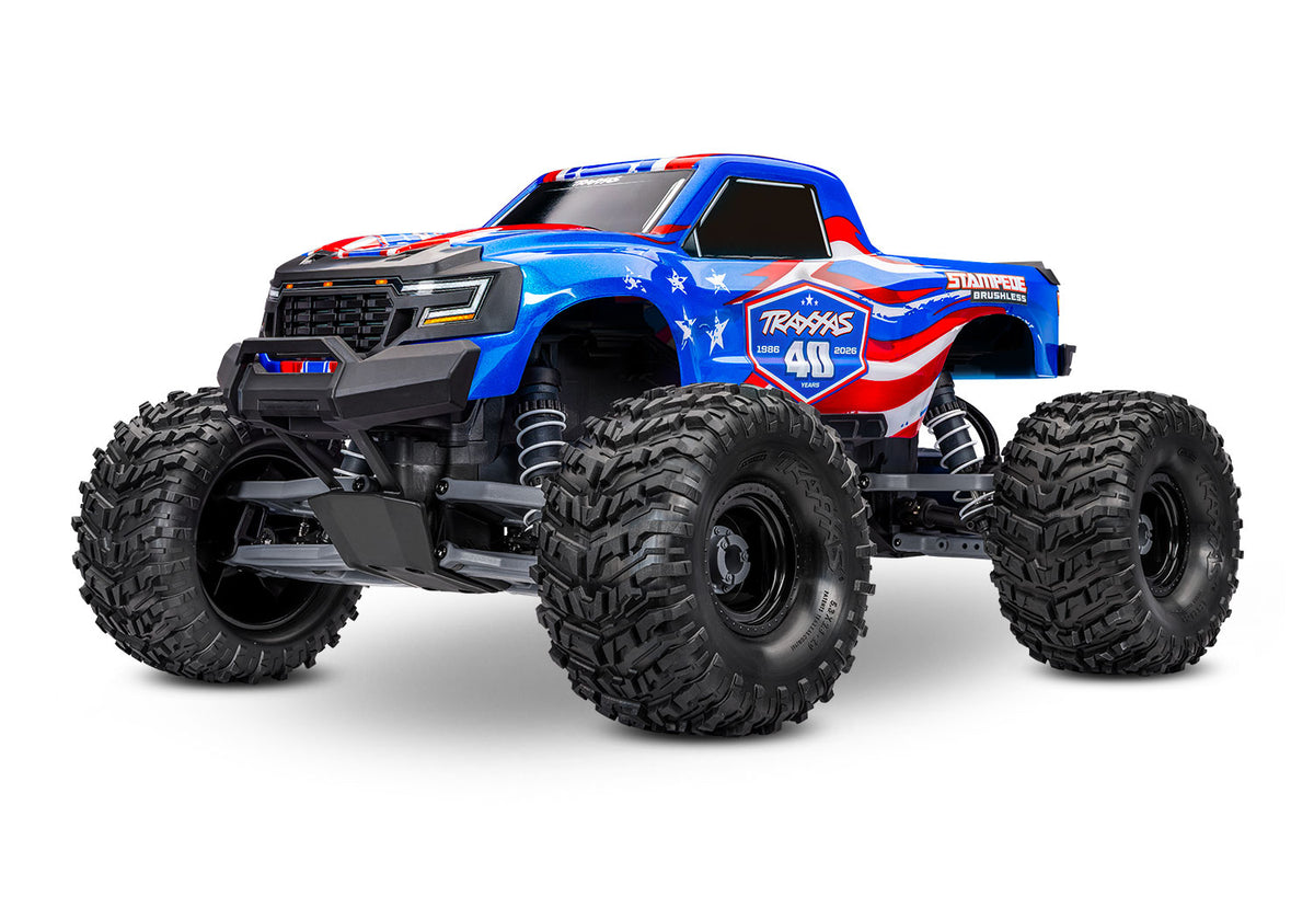 Traxxas Stampede 2WD Brushless 136454-4 in 40th Anniversary, three-quarter front view