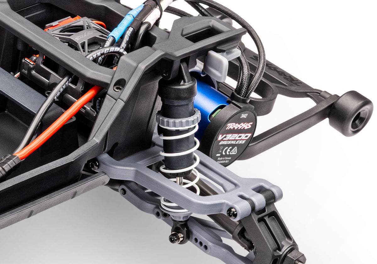 Traxxas Stampede 2WD Brushless 136454-4, rear shock tower integrated into the chassis