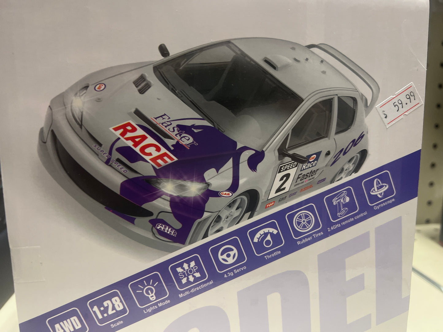 1/28 2.4G 206 RC Car (Gyro Version)