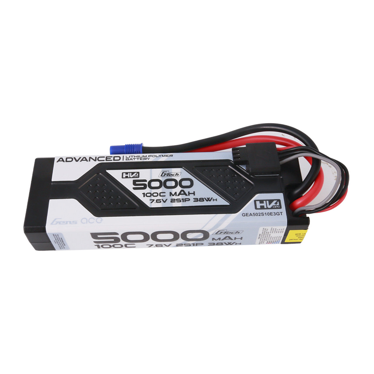 G-Tech 5000mAh 2s 7.6V 100C LiHV Battery (EC3 plug)