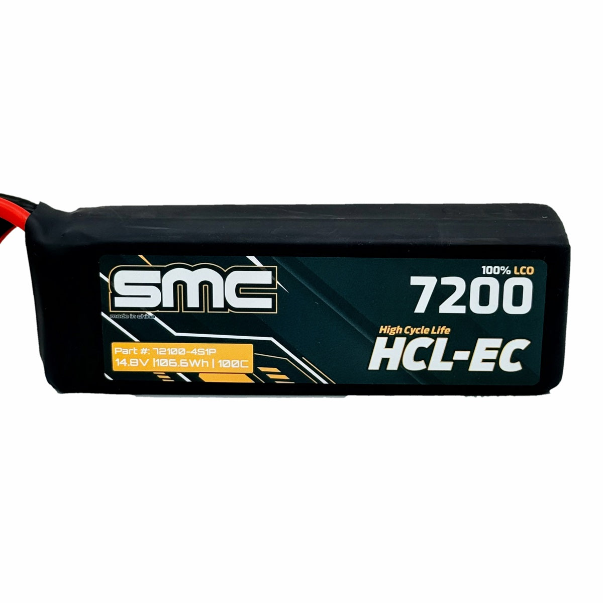 HCL-EC Series LiPo (4S 7200mAh 100C/XT90 Anti-Spark) - 72100-4S1P