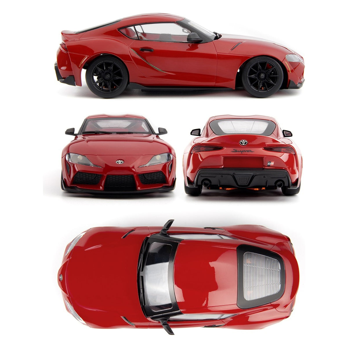 HPI Stage-D24 2024 Toyota GR Supra Prominence Red hardbody from four angles