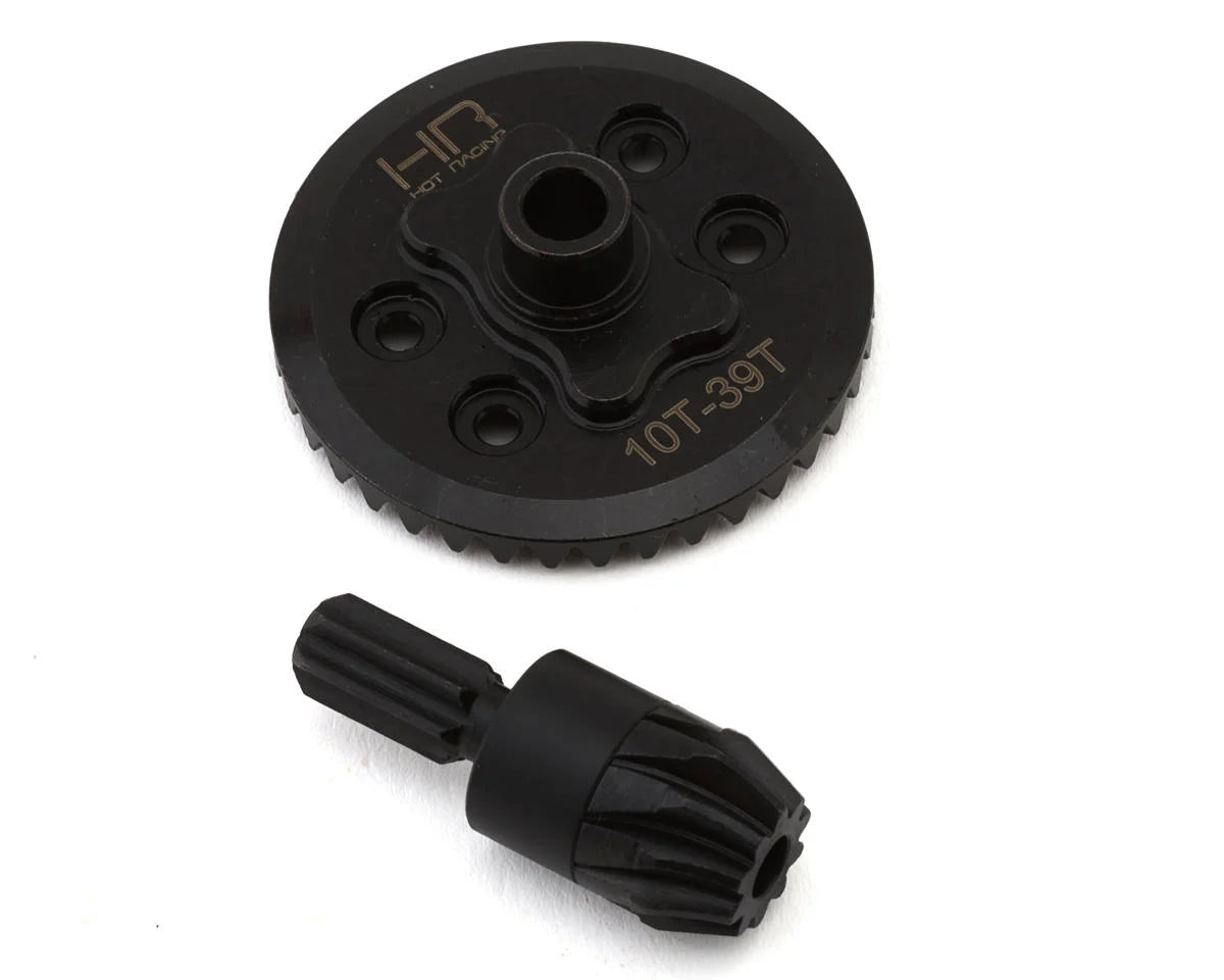 Hot Racing Steel Helical Differential Ring & Pinion Gear for Traxxas® Mini Maxx® (Rear) (39T/10T)