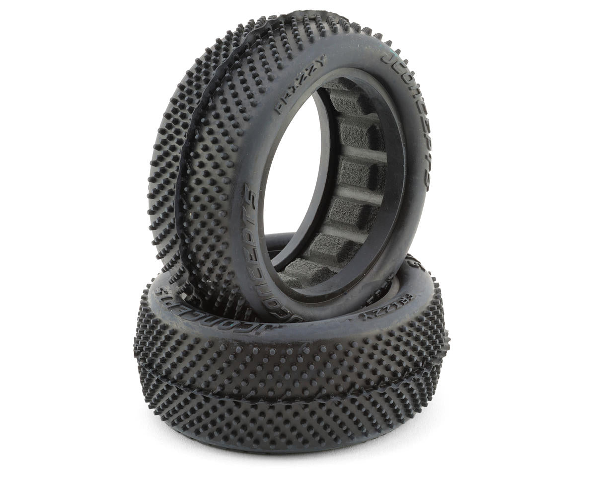 JConcepts Frizzy 2.2 inch 4WD front buggy tires, green compound, pair