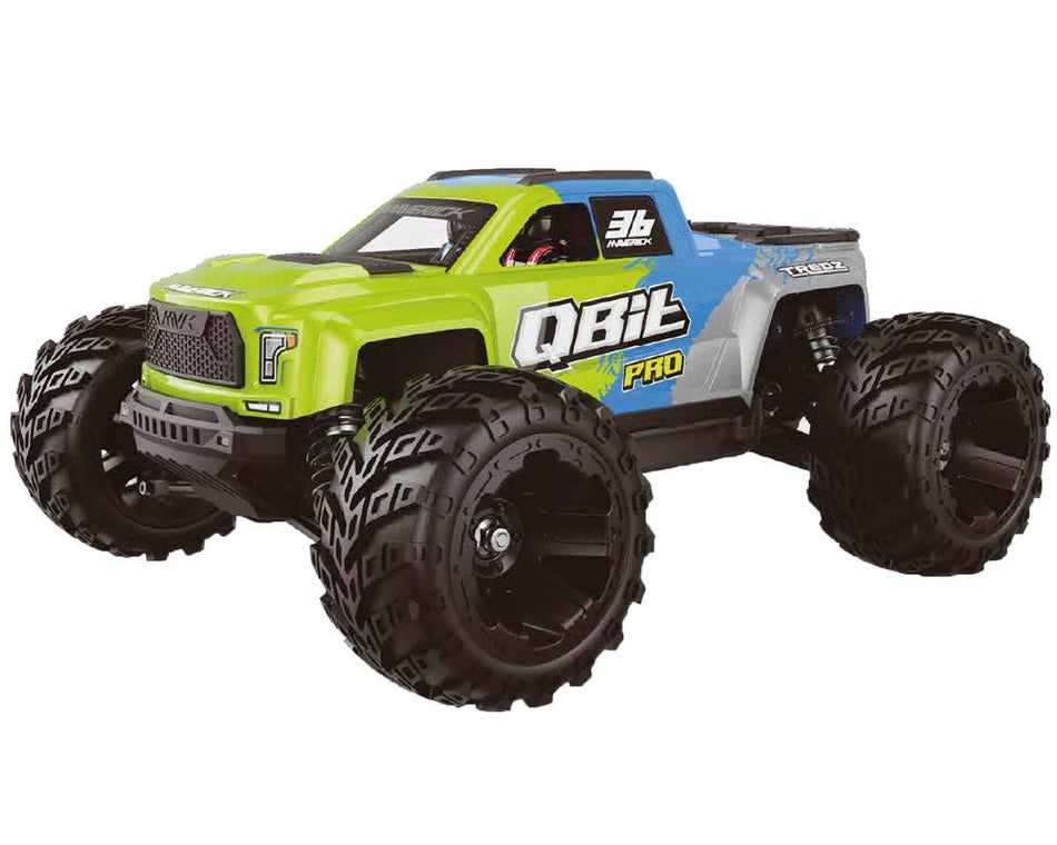 Maverick QBit MT Pro 1/16 4WD RTR Brushless Monster Truck (Green) w/2.4GHz Radio