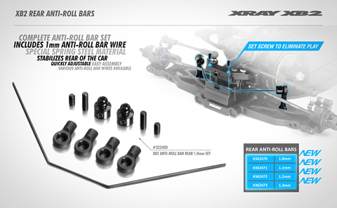 XB2 Anti-Roll Bar Rear 1.0mm Set