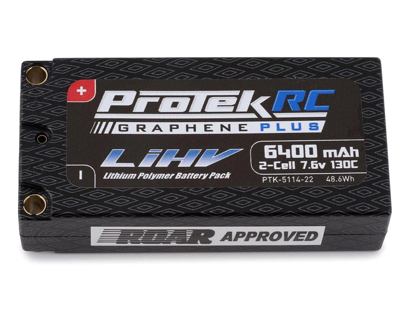 ProTek RC 2S (7.6V/6400mAh) 130C Low IR Si-Graphene + HV Shorty LiPo Battery