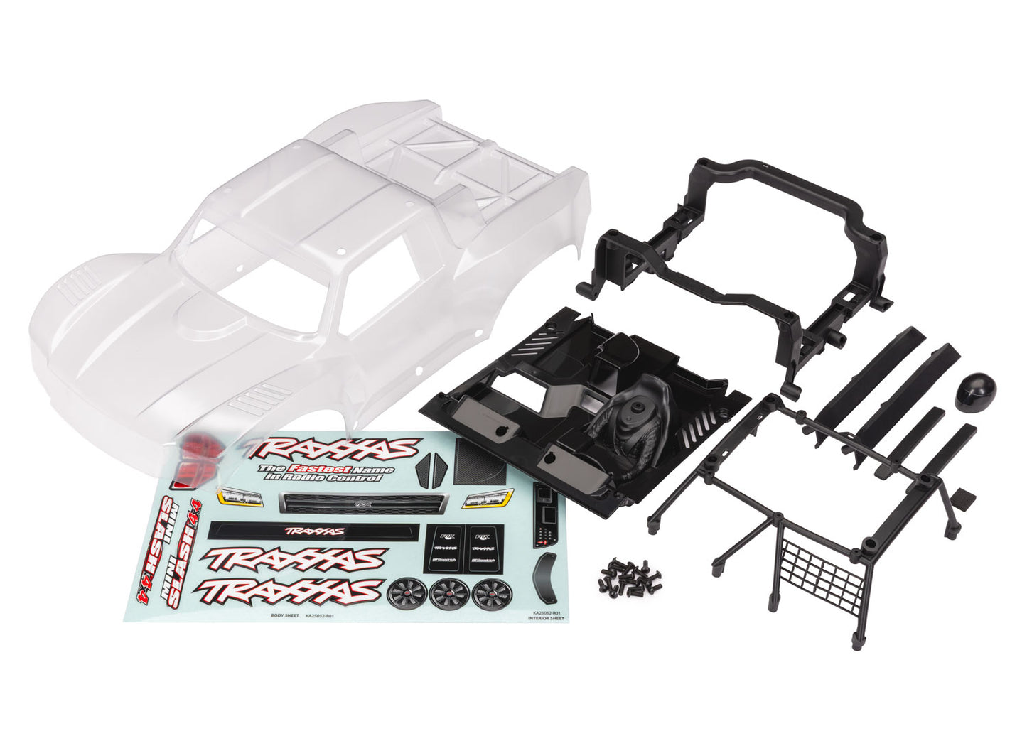10811 MINI SLASH 4X4 CLEAR BODY W/ DECALS