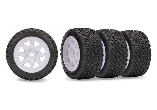 Traxxas White Mini Rally Wheels with Rally Tires (F&R) - 10874