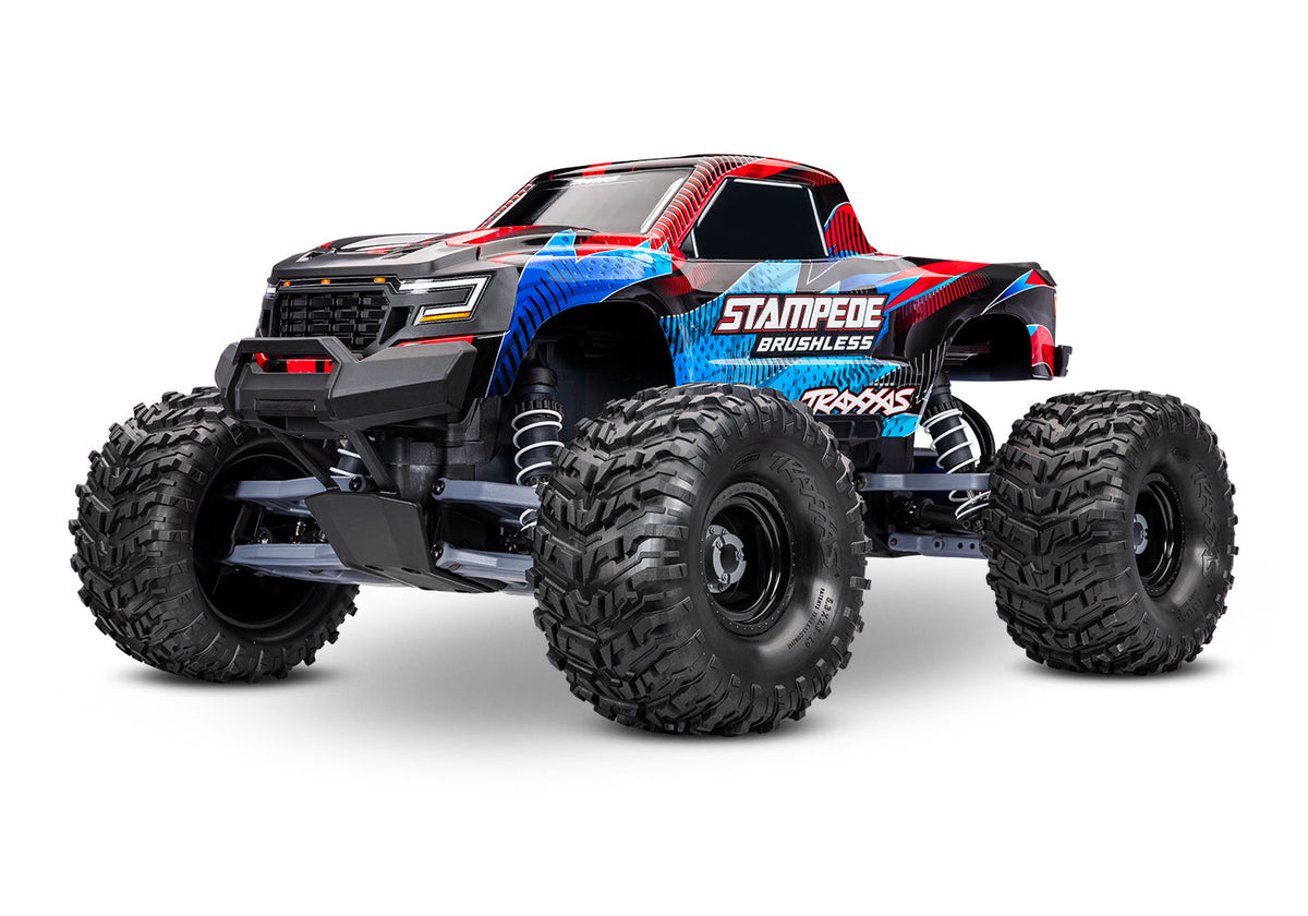 Traxxas Stampede 2WD Brushless 136454-4 in Red, three-quarter front view
