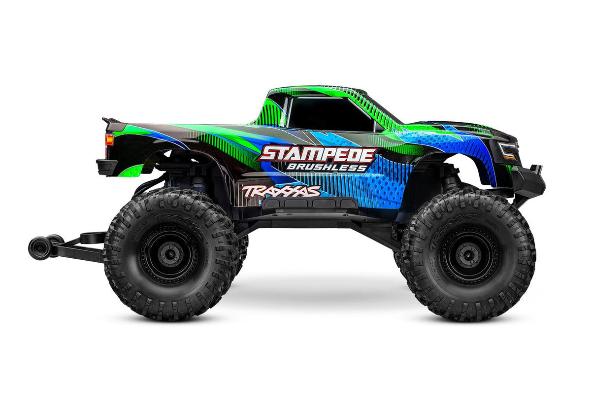 Traxxas Stampede 2WD Brushless 136454-4 in Green, side view