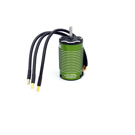 1512 Sensored 4-Pole Brushless Motor (1800kV) (4mm Bullets / 12AWG Wire)