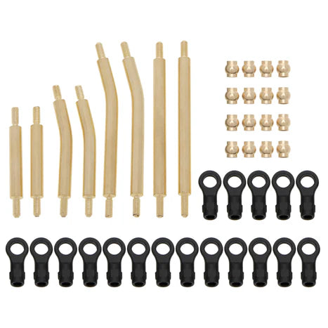 MEUS RACING Stainless Steel Liks Set High Clearance Links for TRX-4M TRX4M 1/18 RC Crawler Car Upgrade Parts - GOLDEN