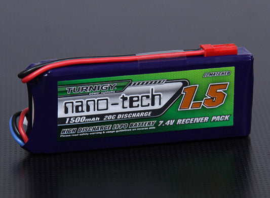 Turnigy nano-tech 1500mAh 2S1P 20C Lipo Receiver Pack