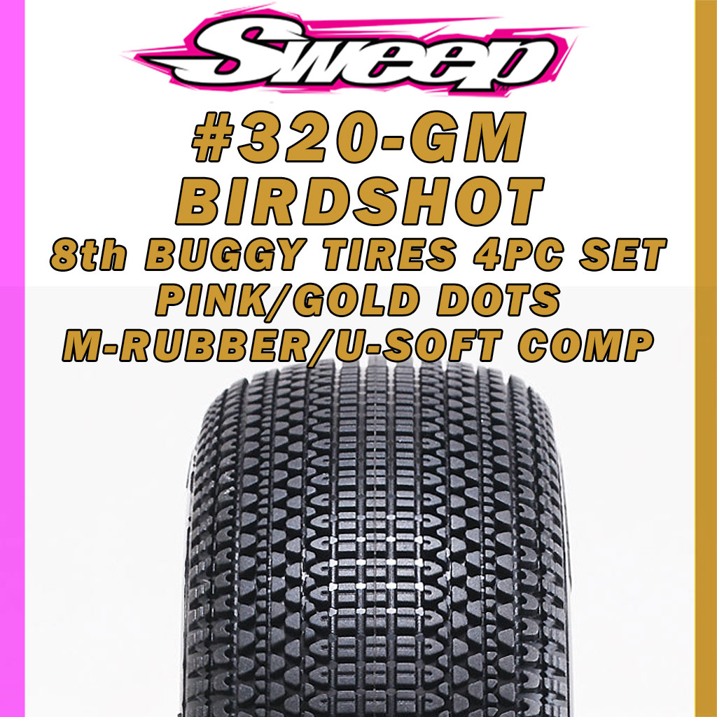 Birdshot 1/8 Buggy Tire (Four Pre-mounted tires w/ wheels & inserts)