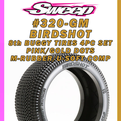 Birdshot 1/8 Buggy Tire (Four Pre-mounted tires w/ wheels & inserts)