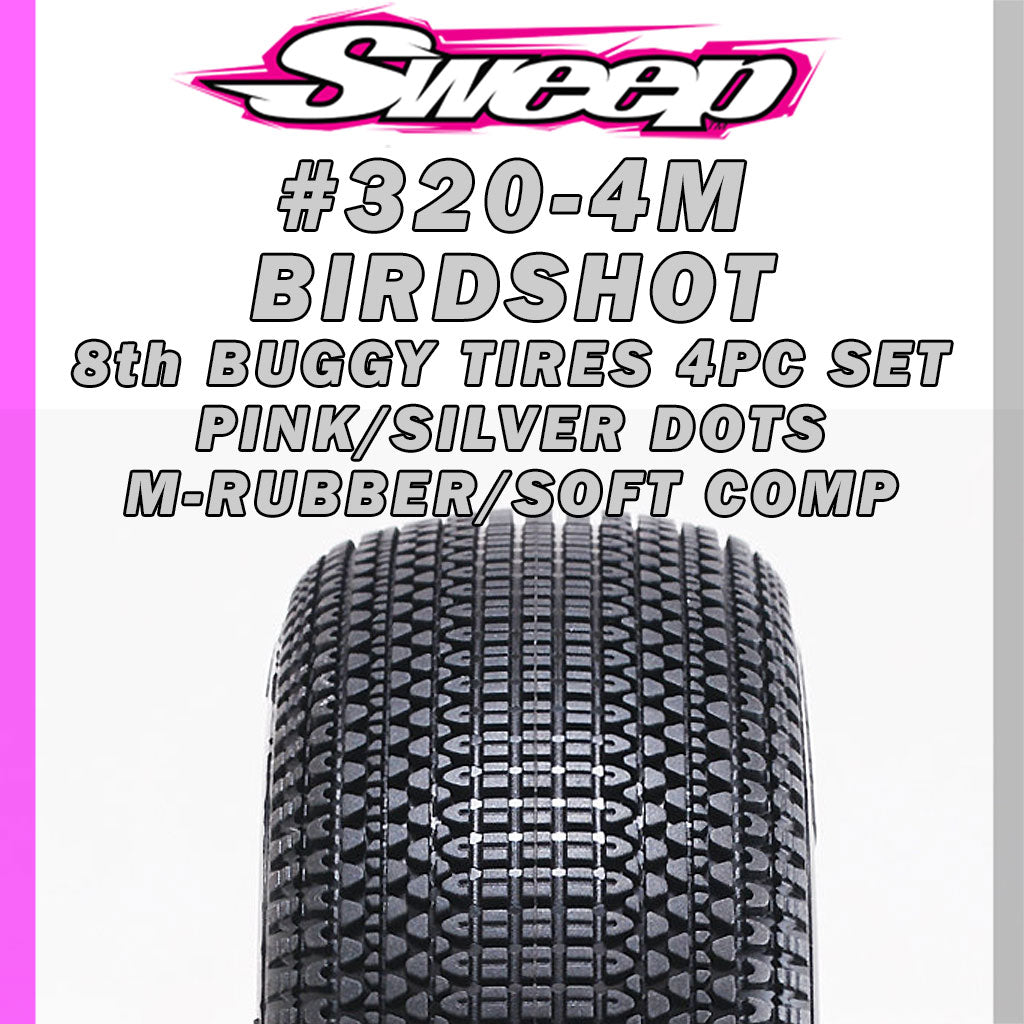 Birdshot 1/8 Buggy Tire (Four Pre-mounted tires w/ wheels & inserts)