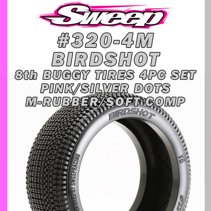 Birdshot 1/8 Buggy Tire (Four Pre-mounted tires w/ wheels & inserts)