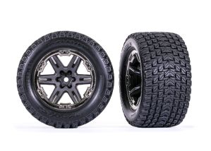 6764-BLKCR 2.8" Gravix Tires on RXT Wheels (Black Chrome) (2wd Electric Front, 4wd Front/Rear) (2)