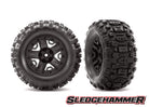 5-Spoke 2.8" Black Wheels & Sledgehammer Tires - 6792