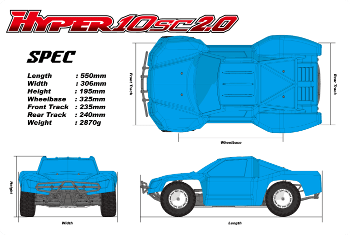 Hyper 10SC 2.0 1/10 Electric Short Course Truck (ARR) - HB-SC2E