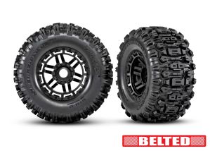 8979 BELTED T&W BLK WHL W/SLEDGEHAMMER TIRE