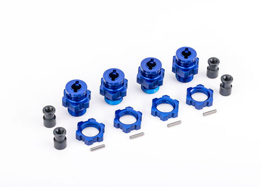 9086 17MM WHEEL HUBS/NUTS HD BLUE