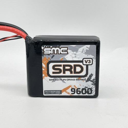 SRD-V3 7.4V-9600mAh-250C Square Softcase Drag Racing pack (QS8 plug)