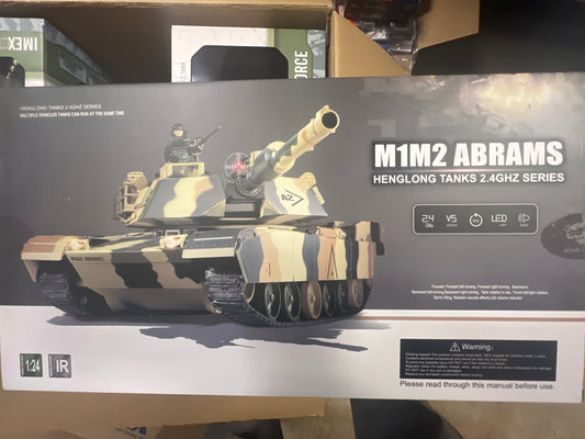1/24 M1A2 Abrams IR Tank - Battle Sounds & Rotating Turret