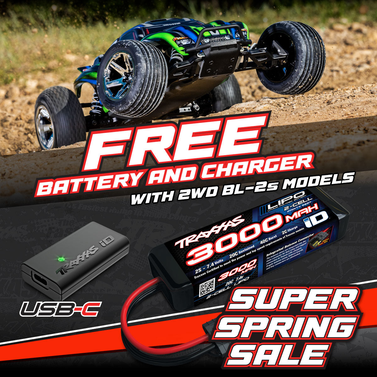 Rustler 2WD BL-2S HD RTR (no battery/charger)