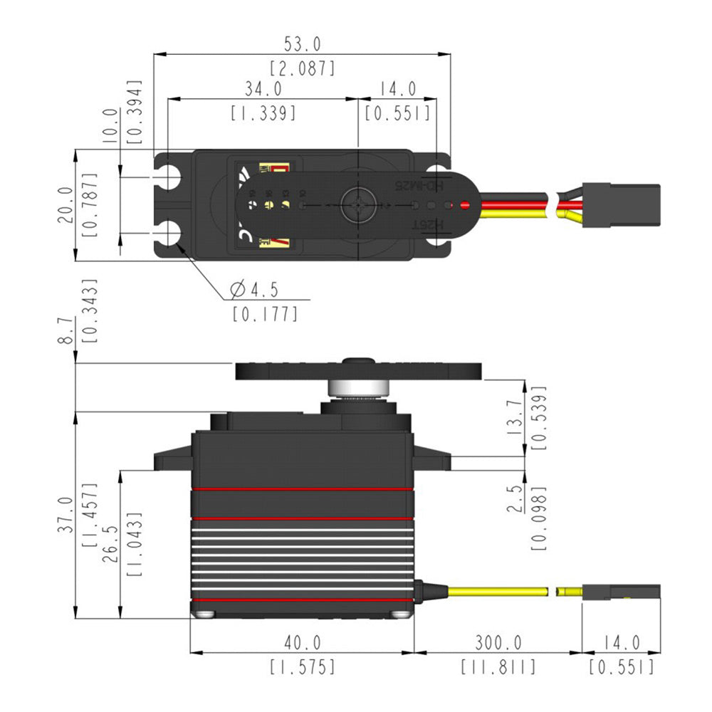 D954SW 32-Bit, Digital, High Torque, Steel Gear Servo (25T Spline)