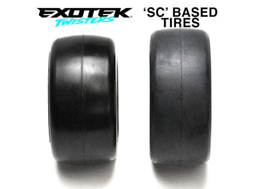 Twister Drag tire, wheel, and foam set (1 pair each)