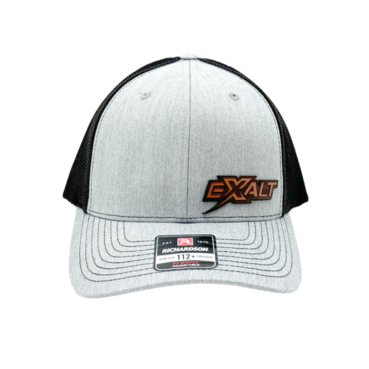 Exalt Gray/Black Snap Flex Hat w Leather Patch(EXA105)