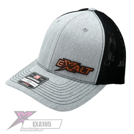 Exalt Gray/Black Snap Flex Hat w Leather Patch(EXA105)