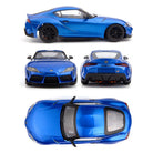 HPI Stage-D24 2024 Toyota GR Supra Metallic Dawn Blue hardbody from four angles