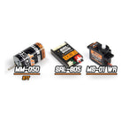 Stage-D24 electronics: MM-050 37T brushed motor, SRL-805 ESC/gyro/receiver, MS-01WR micro servo