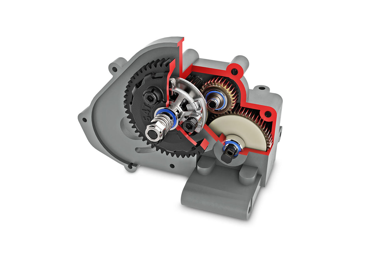 Stampede 2WD Brushless, Magnum 272 metal-gear transmission, 32-pitch gearing