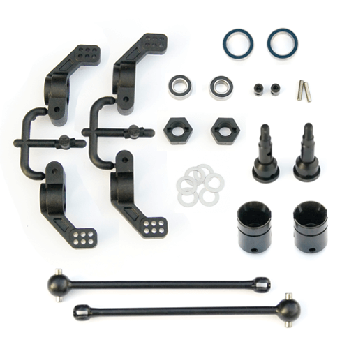 TKR1951X - M6 Driveshafts and Hub Carriers (2WD Electric Slash/Nitro Rustler/Nitro or Electric Stampede, rear)