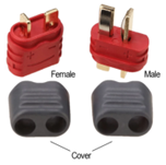 Sheathed T-plug Connectors (1 Male / 1 Female)