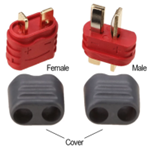 Sheathed T-plug Connectors (2 Male / 2 Female)