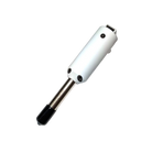 A white AMR plug heater with a black LED on the top.