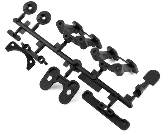 RC10B74.2 Rear Body, Wing & Fan Mounts w/Rear Bumper