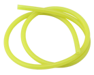 Yellow silicone hose on a white background