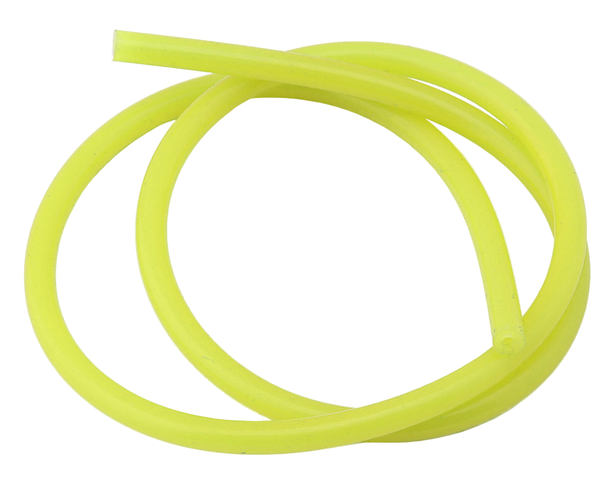 Yellow silicone hose on a white background