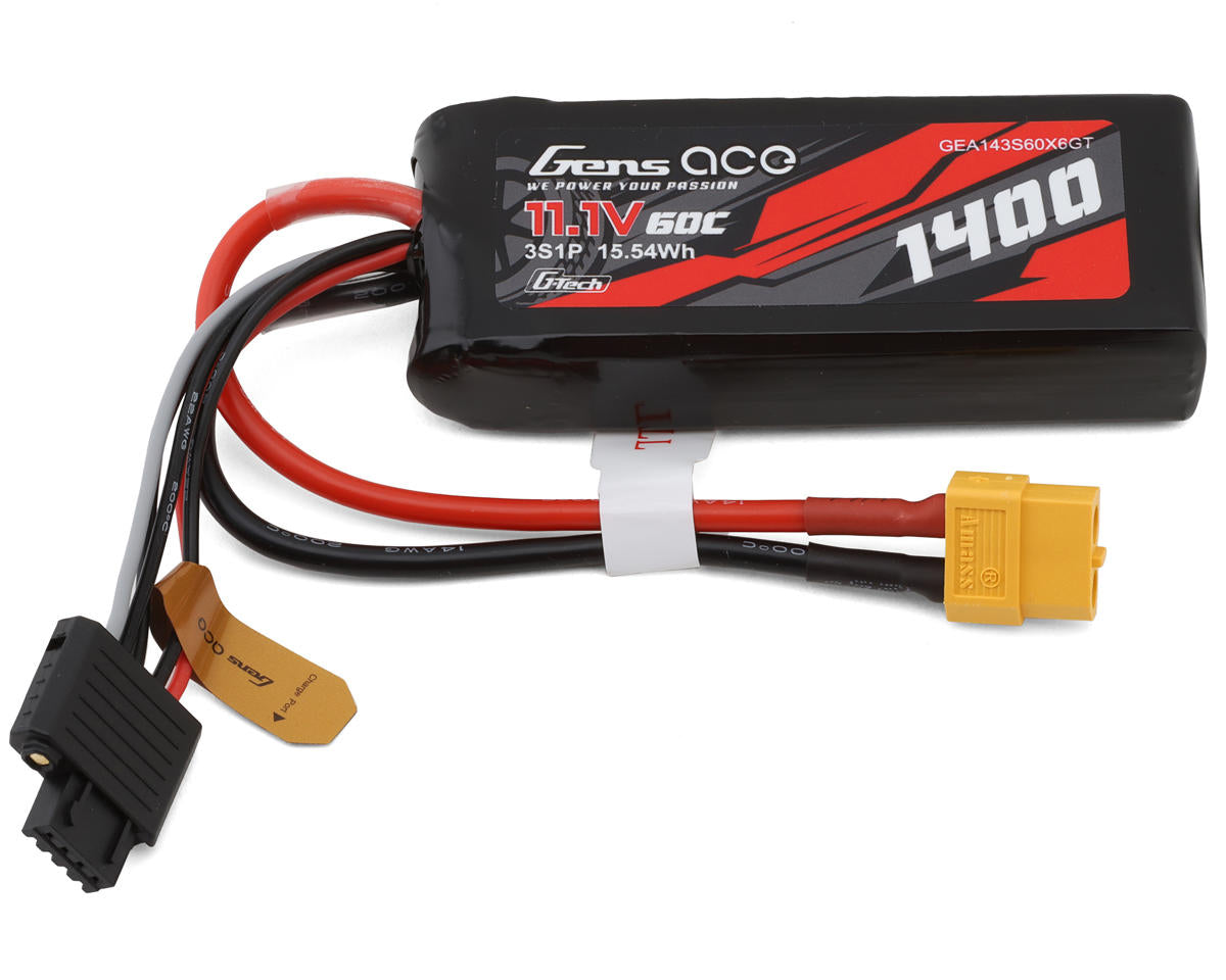 G-Tech Smart 3S LiPo Battery 60C (11.1V/1400mAh) w/XT60 Connector