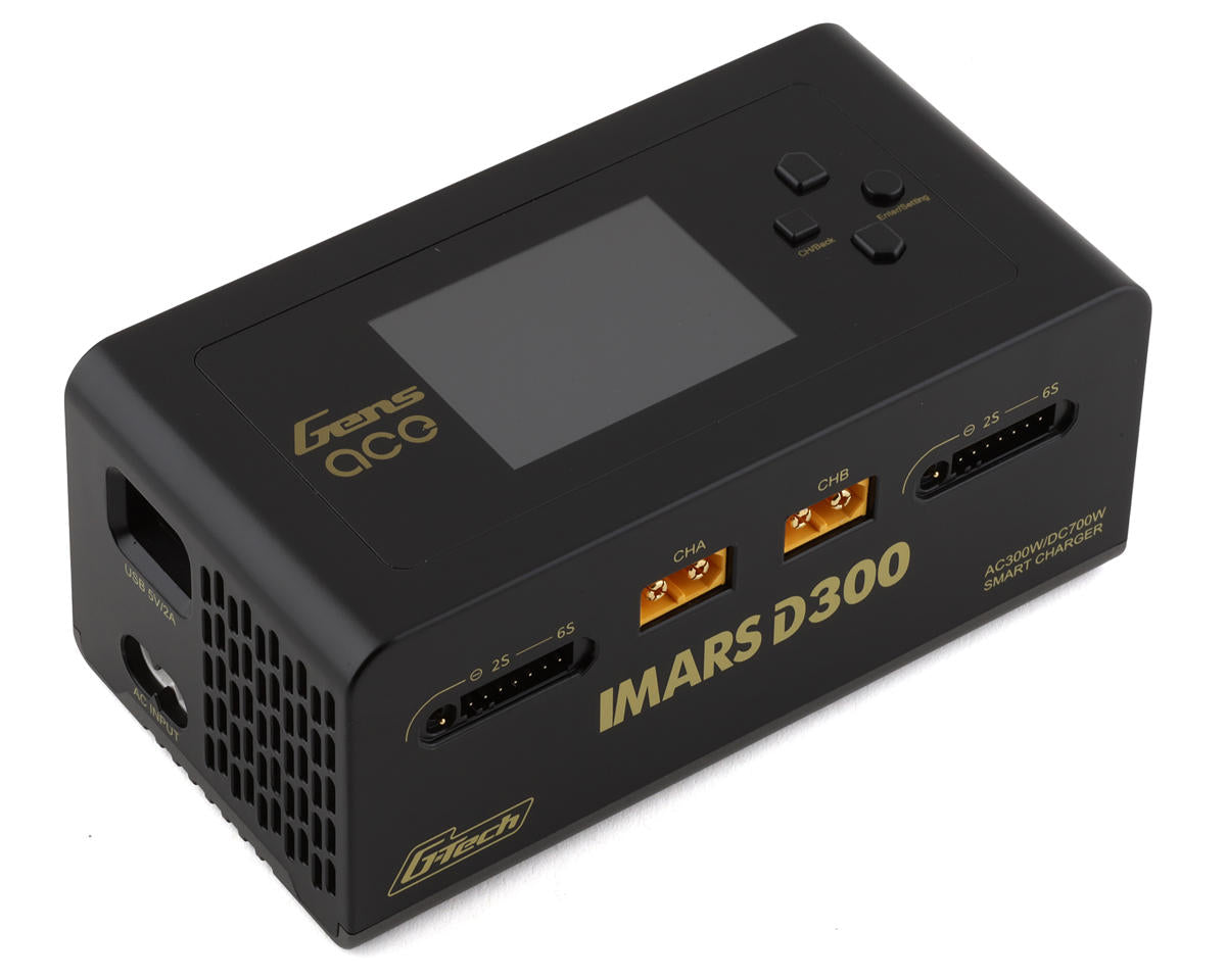 Gens Ace Imars D300 G-Tech Smart Dual AC/DC Charger (6S/16A) (AC-300W) (DC-350W x2)