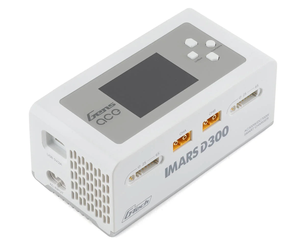 Gens Ace Imars D300 G-Tech Smart Dual AC/DC Charger (6S/16A) (AC-300W) (DC-350W x2)