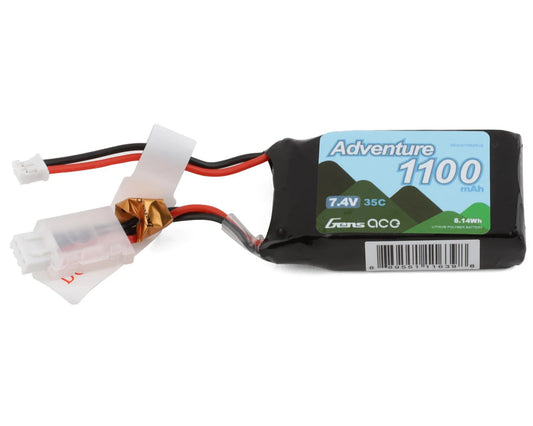 Gens Ace 2S LiPo Battery 35C (7.4V/1100mAh) (Axial SCX24) w/JST-PHR